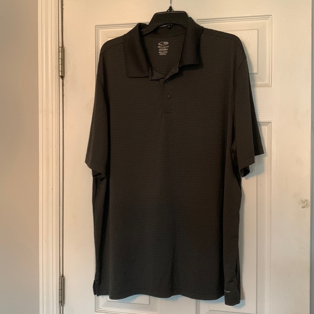 Men’s black/grey dry fit Champion golf shirt - size XXL